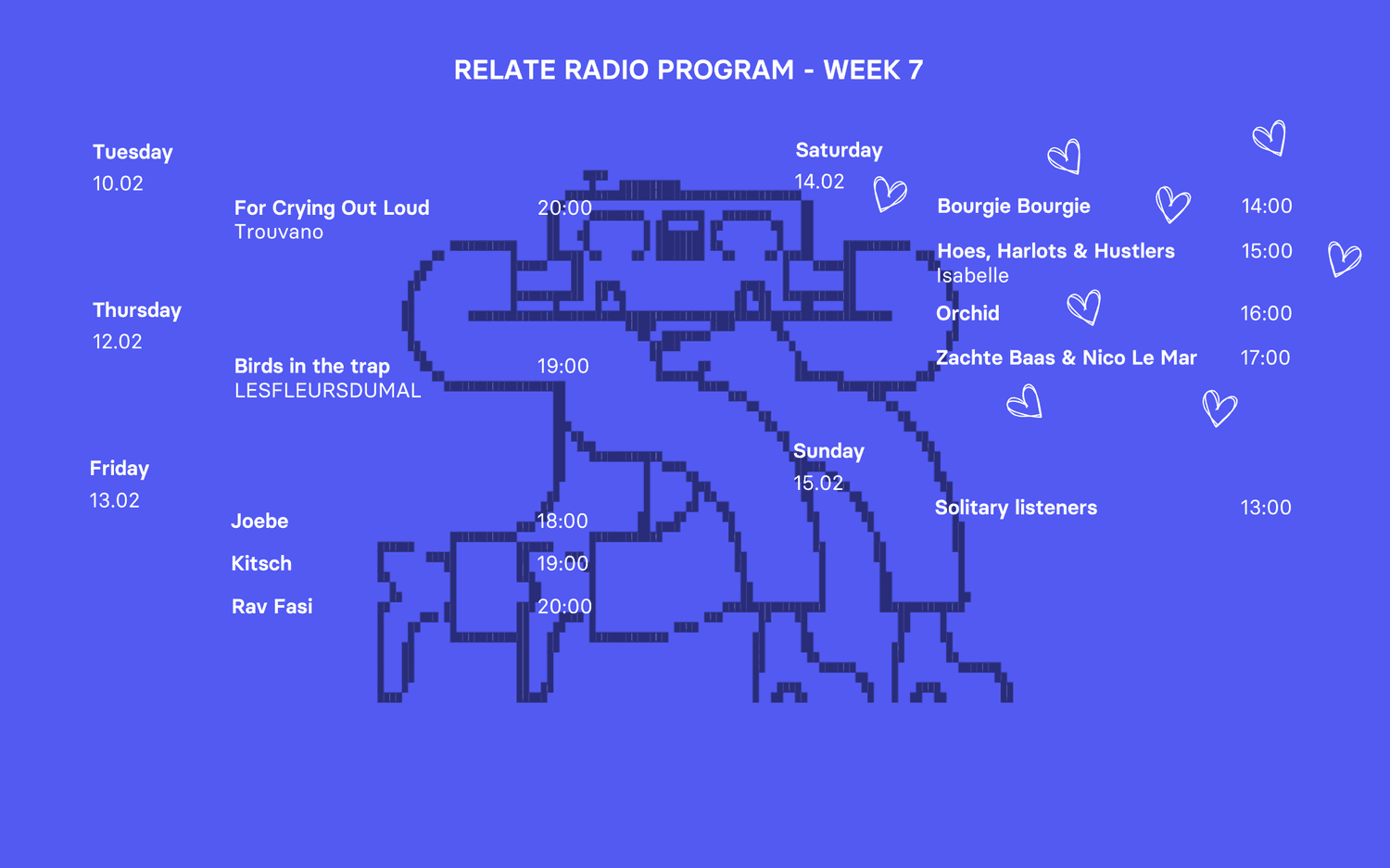 Weekly schedule 2026 - full width